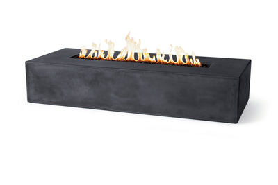Brut 72 Rectangle Concrete Fire Pit Table - 72" x 30"