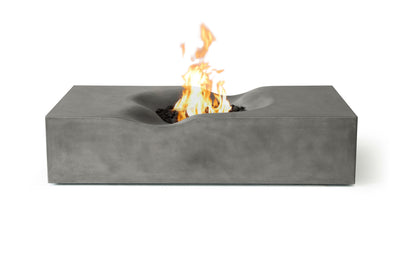 Venice Pro Rectangle Concrete Fire Pit Table - 60" x 34"