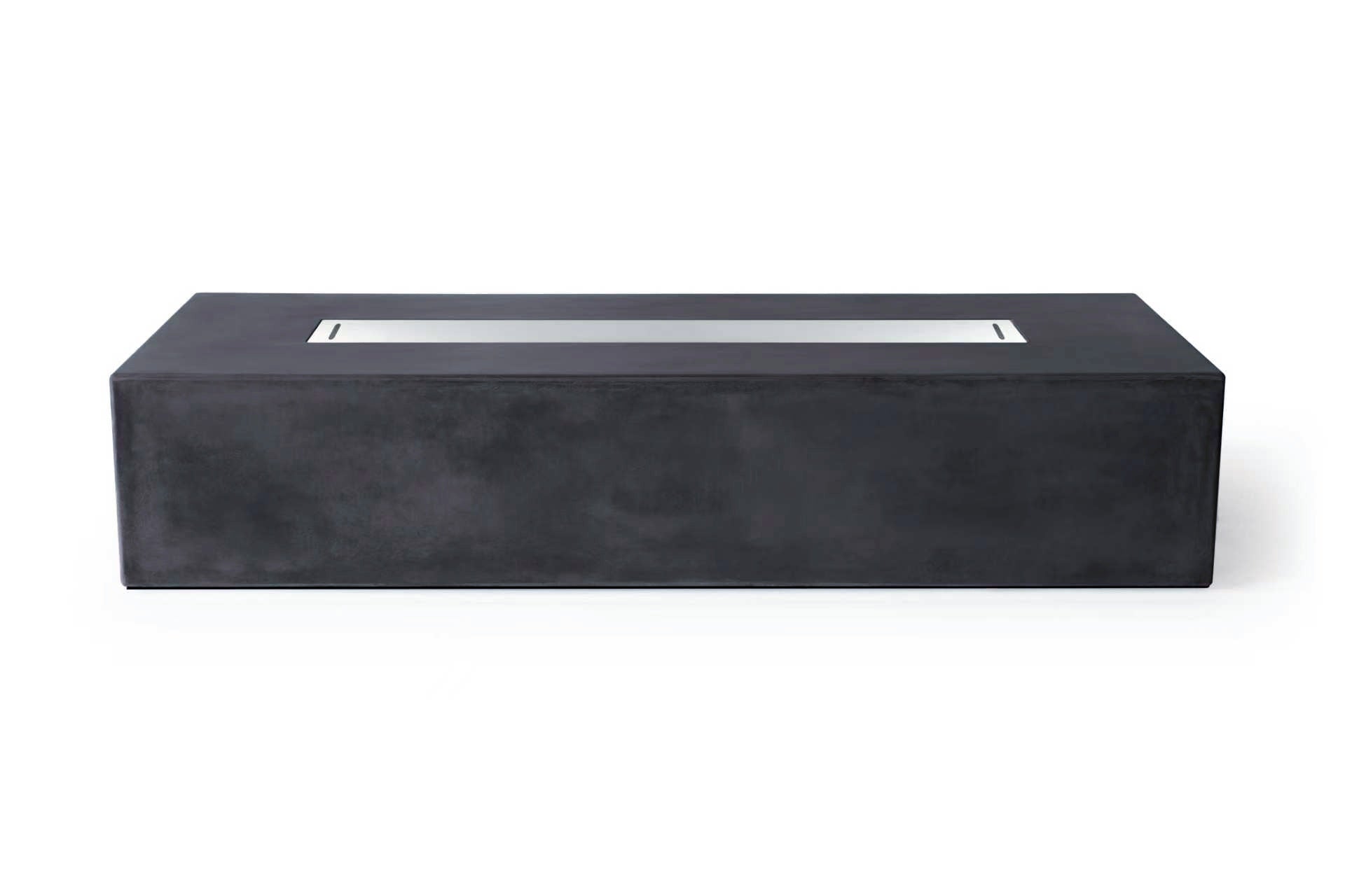 Brut 72 Rectangle Concrete Fire Pit Table - 72" x 30"