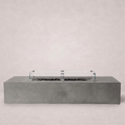 Laguna Pro Rectangle Concrete Fire Pit Table - 72" x 30"