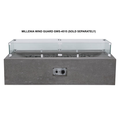 Millenia Concrete Fire Table - Rectangle 48" x 30"