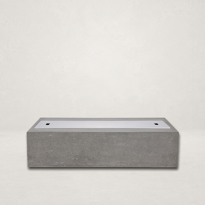 Millenia Pro Rectangle Concrete Fire Pit Table - 48" x 30"