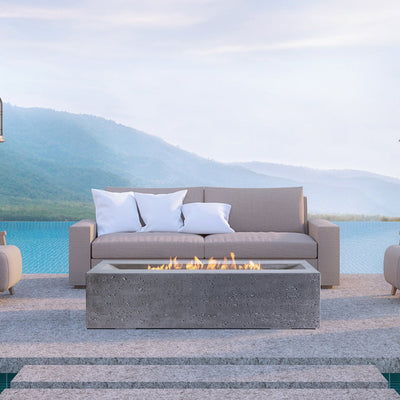 Millenia Concrete Fire Table - Rectangle 48" x 30"