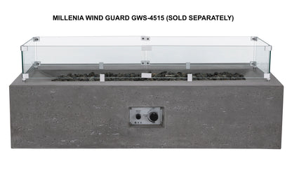 Millenia Concrete Fire Table - Rectangle 48" x 30"