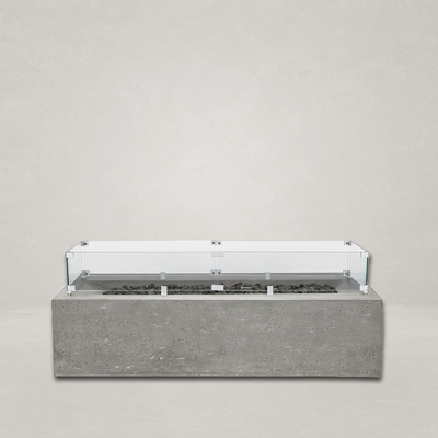 Millenia Pro Rectangle Concrete Fire Pit Table - 48" x 30"