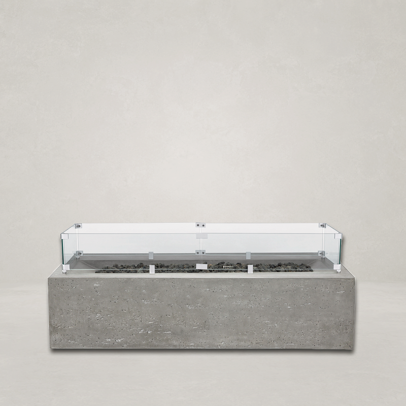 Millenia Pro Rectangle Concrete Fire Pit Table - 48" x 30"