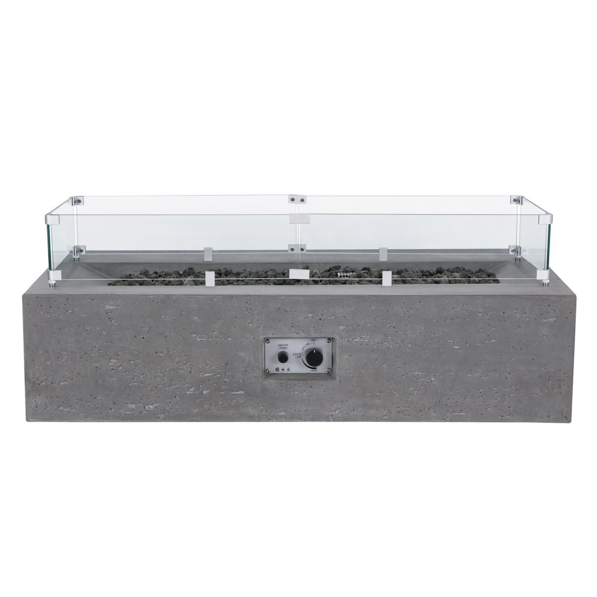 Millenia Concrete Fire Table - Rectangle 48" x 30"