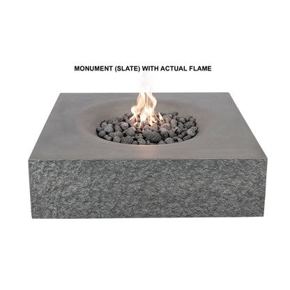 Monument Concrete Fire Table - Square 41" x 41"