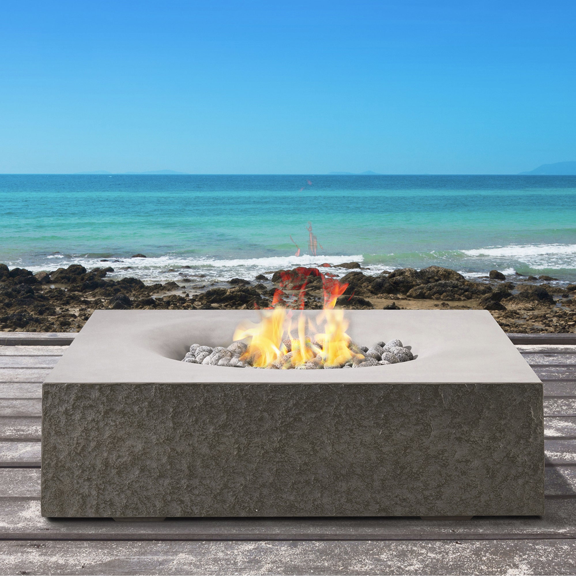 Monument Concrete Fire Table - Square 41" x 41"