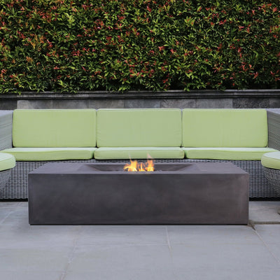 MODerne Concrete Fire Table - Rectangle 58" x 32" x 14" - Natural Gas Version