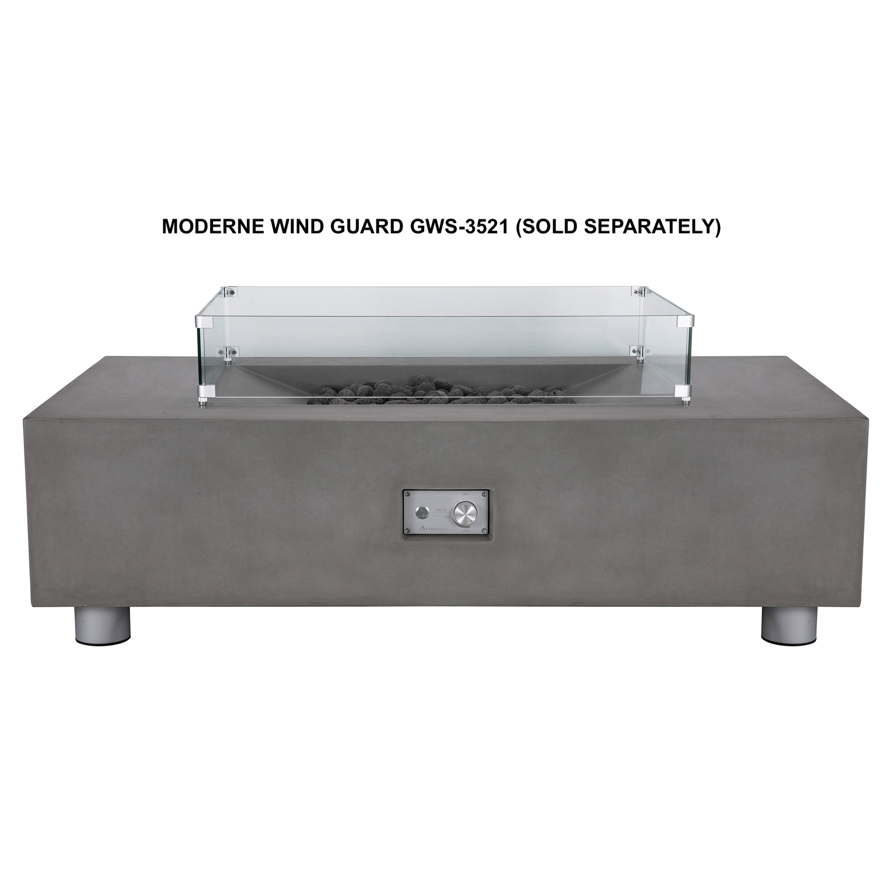 MODerne Concrete Fire Table - Rectangle 58" x 32"