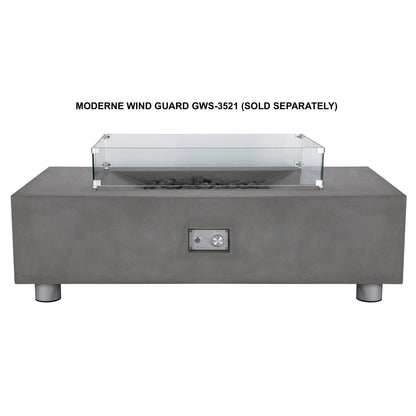 MODerne Concrete Fire Table - Rectangle 58" x 32"