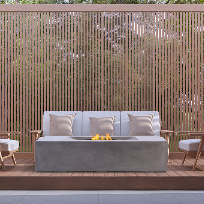 MODerne Concrete Fire Table - Rectangle 58" x 32" x 14" - Propane Version
