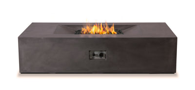 MODerne Concrete Fire Table - Rectangle 58" x 32" x 14" - Natural Gas Version