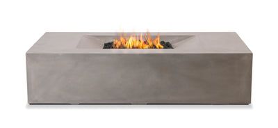 MODerne Concrete Fire Table - Rectangle 58" x 32" x 14" - Natural Gas Version