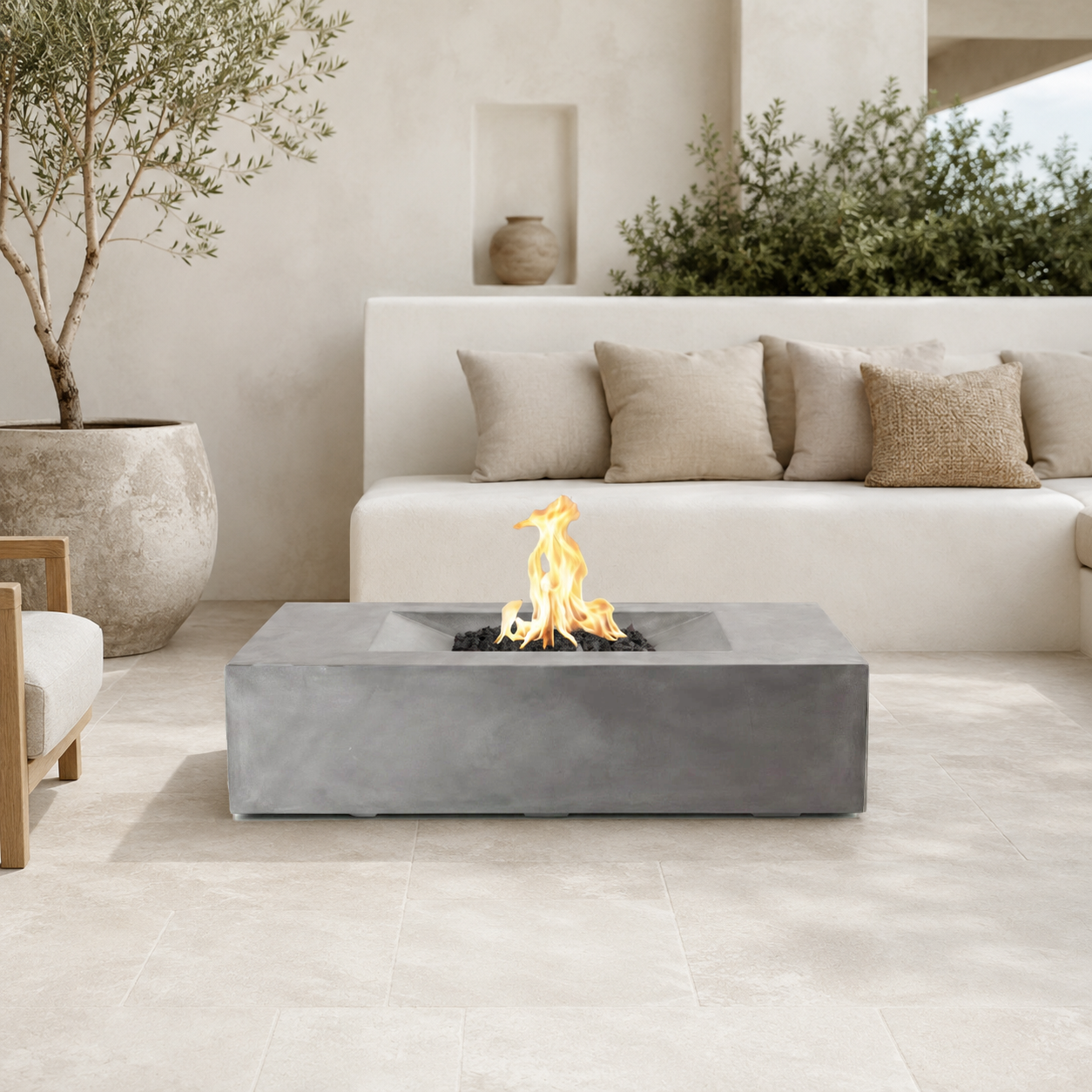 MODerne Pro Concrete Fire Pit Table - 58" x 32"