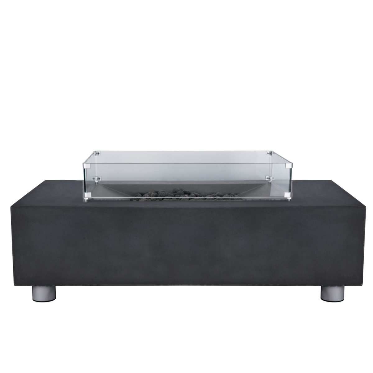 MODerne Concrete Fire Table - Rectangle 58" x 32" x 14" - Natural Gas Version