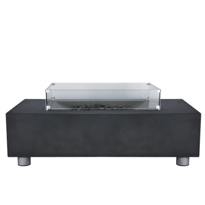 MODerne Concrete Fire Table - Rectangle 58" x 32" x 14" - Natural Gas Version