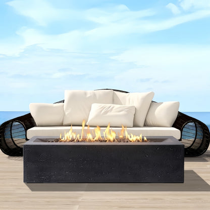 Millenia Pro Rectangle Concrete Fire Pit Table - 48" x 30"