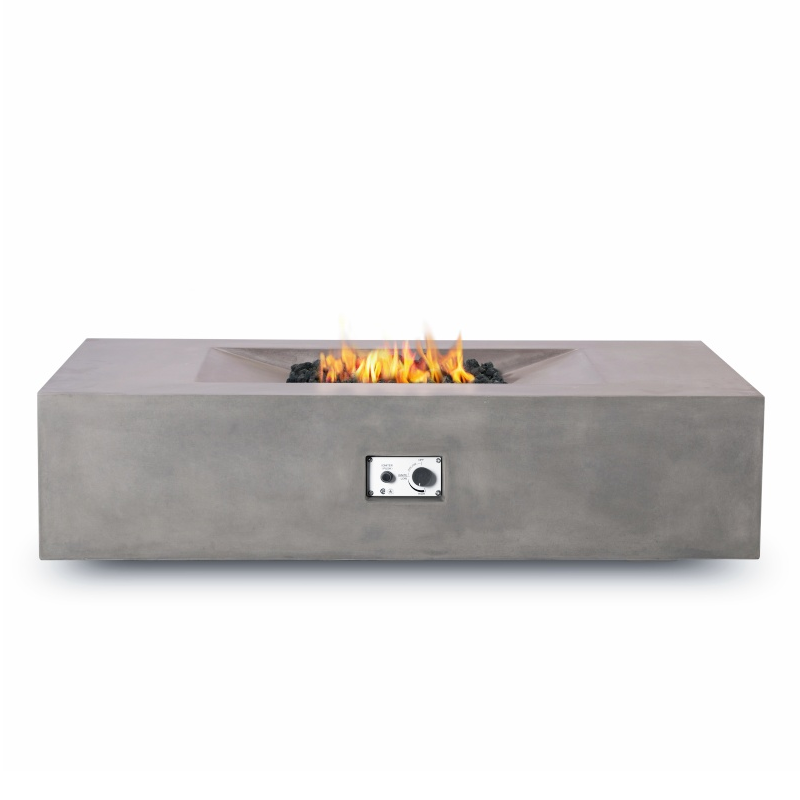 MODerne Concrete Fire Table - Rectangle 58" x 32" x 14" - Natural Gas Version