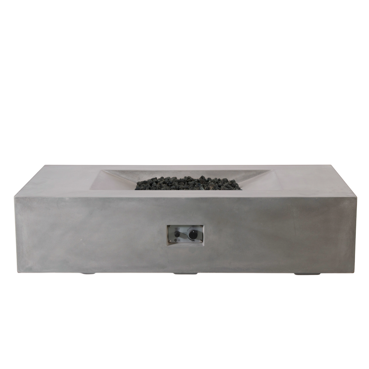 MODerne Concrete Fire Table - Rectangle 58" x 32" x 14" - Natural Gas Version