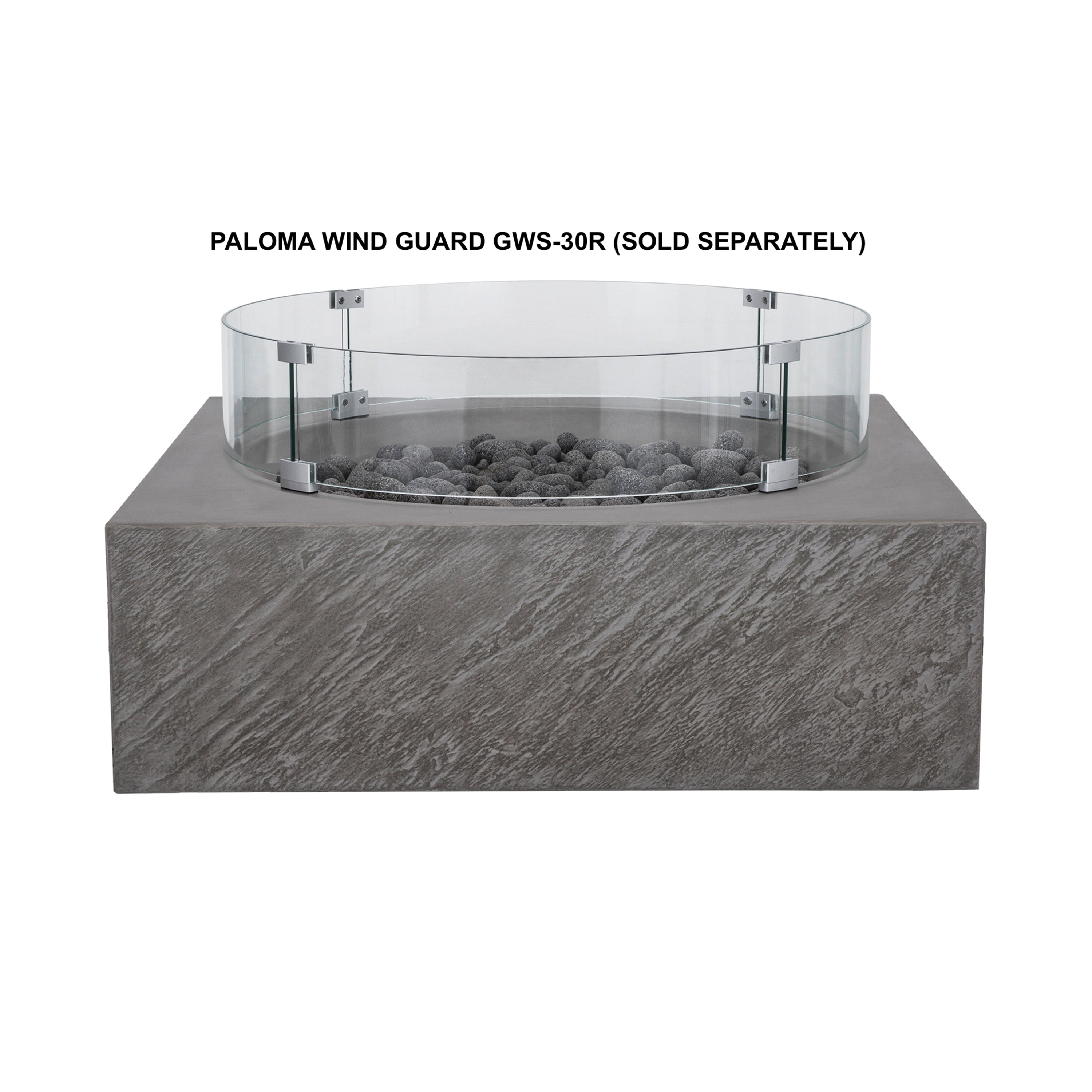 Paloma Concrete Fire Table - Square 36" x 36"