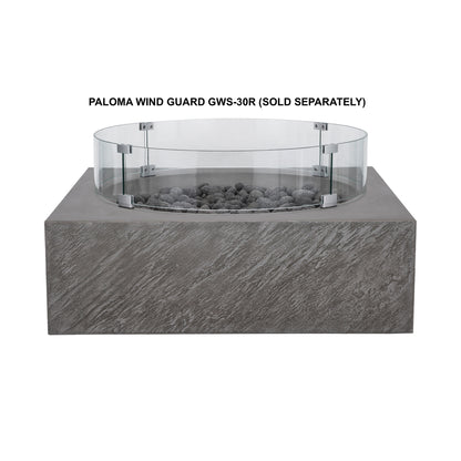 Paloma Concrete Fire Table - Square 36" x 36"