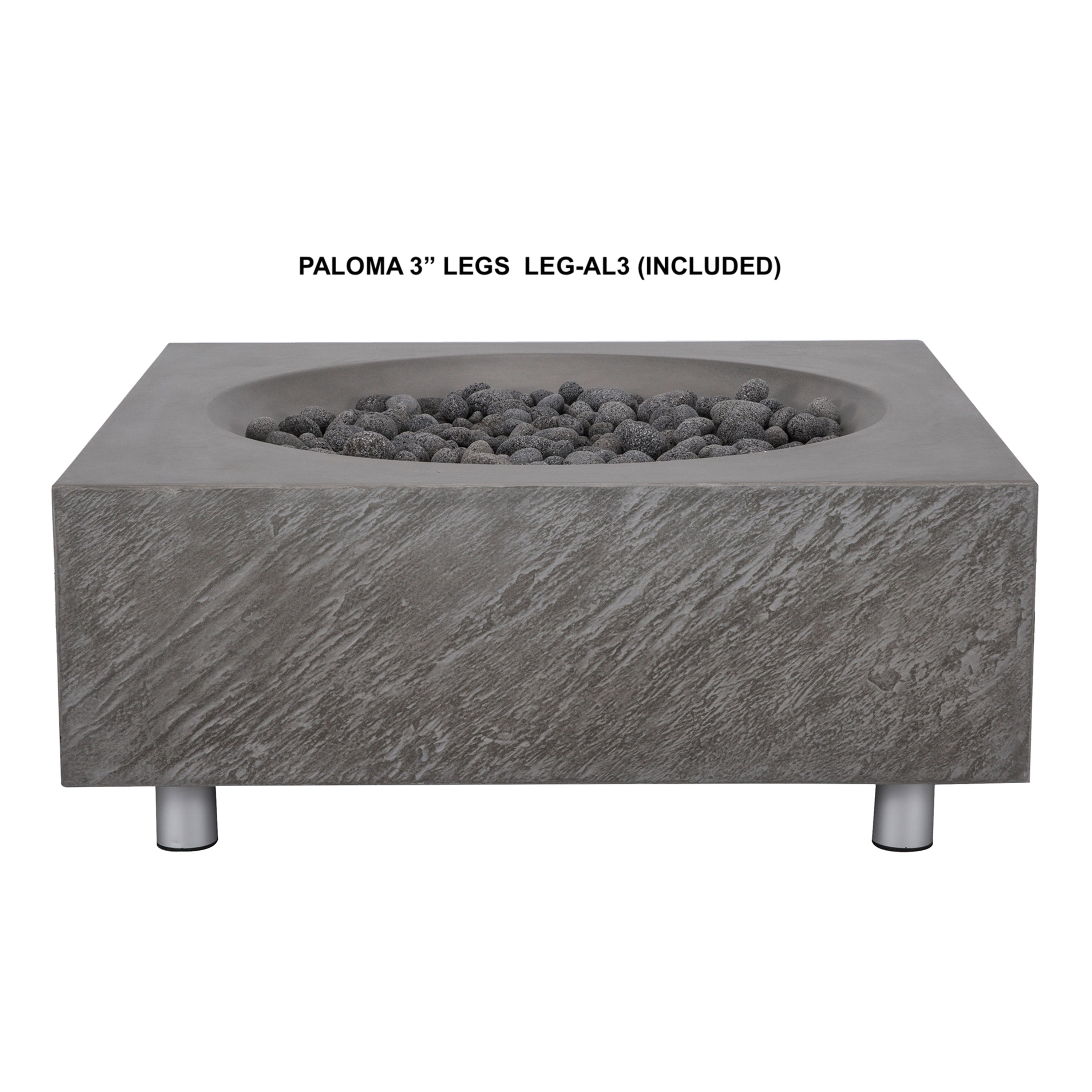 Paloma Concrete Fire Table - Square 36" x 36"