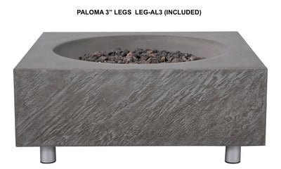 Paloma Concrete Fire Table - Square 36" x 36"