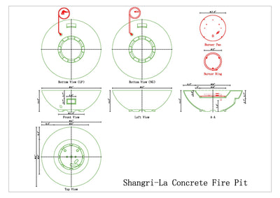 Shangri-La Concrete Fire Bowl - 41"