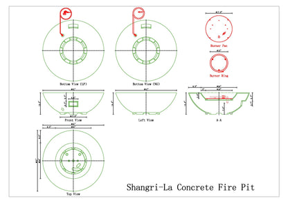 Shangri-La Concrete Fire Bowl - 41"