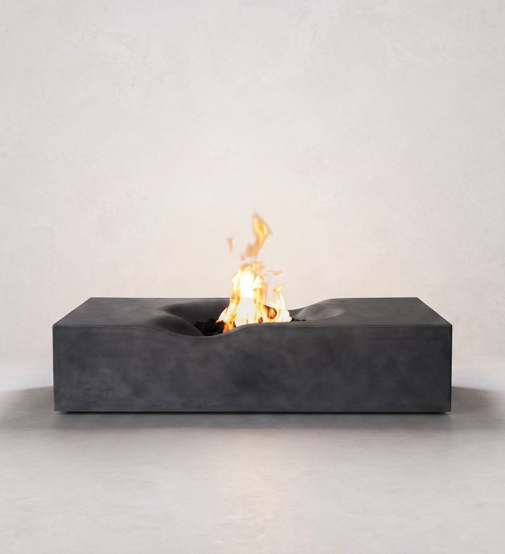 Venice Pro Rectangle Concrete Fire Pit Table - 60" x 34"