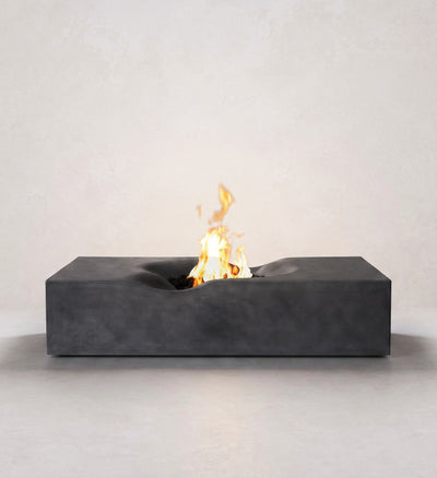 Venice Pro Rectangle Concrete Fire Pit Table - 60" x 34"