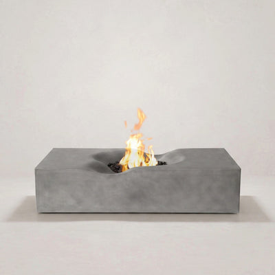 Venice Pro Rectangle Concrete Fire Pit Table - 60" x 34"