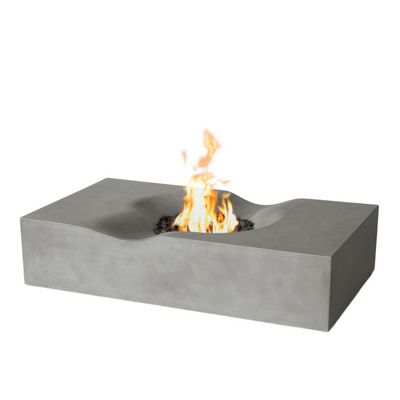 Venice Rectangle Concrete Fire Pit Table - 60" x 34"