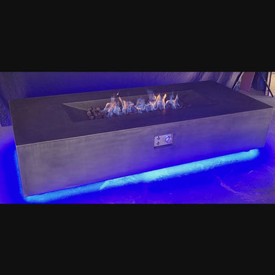 Laguna Pro Rectangle Concrete Fire Pit Table - 72" x 30"